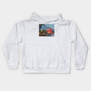 Cross Section of Skin Next to Lake Kids Hoodie